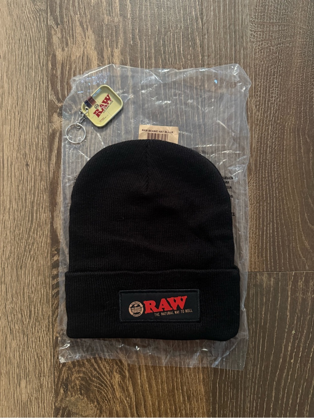 RAW Beanie Hat Black NWT